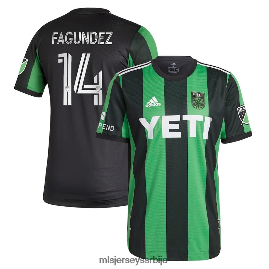 MLS Jerseys мушкарци Аустин ФЦ Диего Фагундез Адидас црни 2021 примарни аутентични дрес играча PLB4H8504 дрес