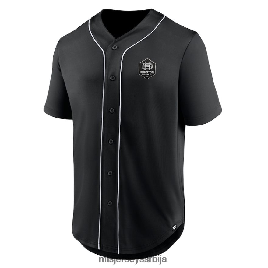 MLS Jerseys мушкарци хоустон динамо фц фанатицс брендирани црни трећи период модни бејзбол дрес са дугмадима PLB4H877 дрес