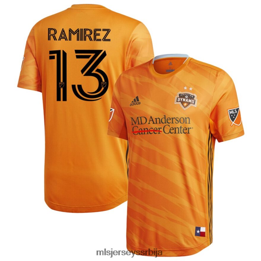 MLS Jerseys мушкарци Хјустон Динамо Кристијан Рамирез Адидас Оранге 2020 примарни аутентични дрес играча PLB4H81271 дрес