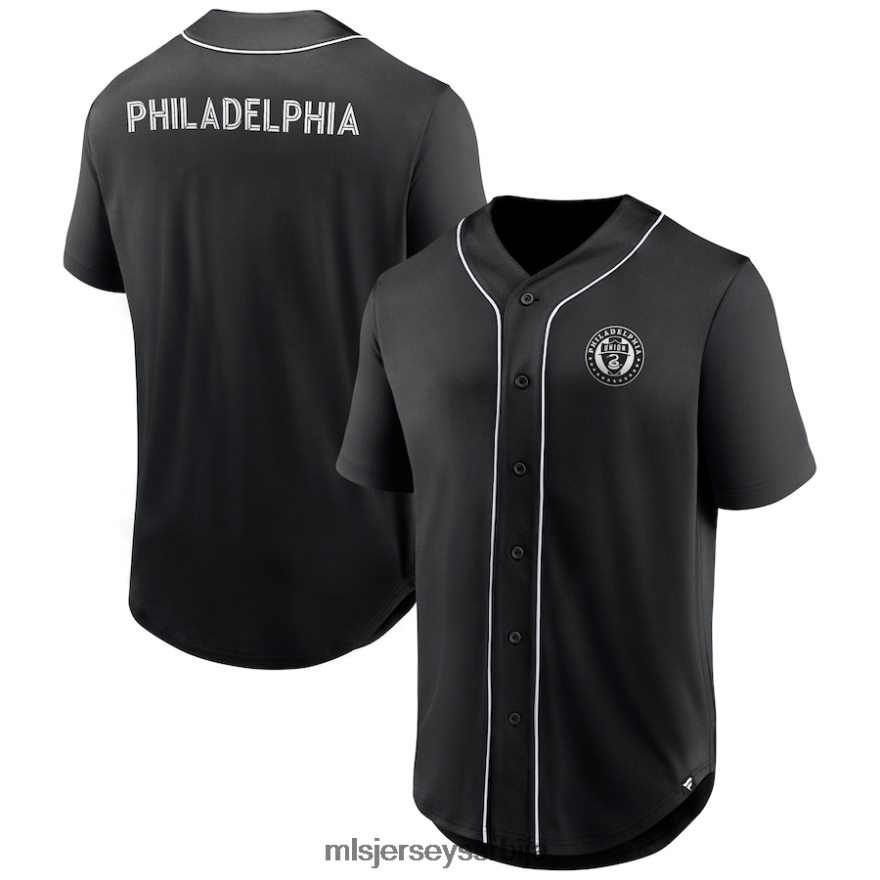 MLS Jerseys мушкарци пхиладелпхиа унион фанатицс брендирани црни трећи период моде бејзбол дрес са дугмадима PLB4H8148 дрес
