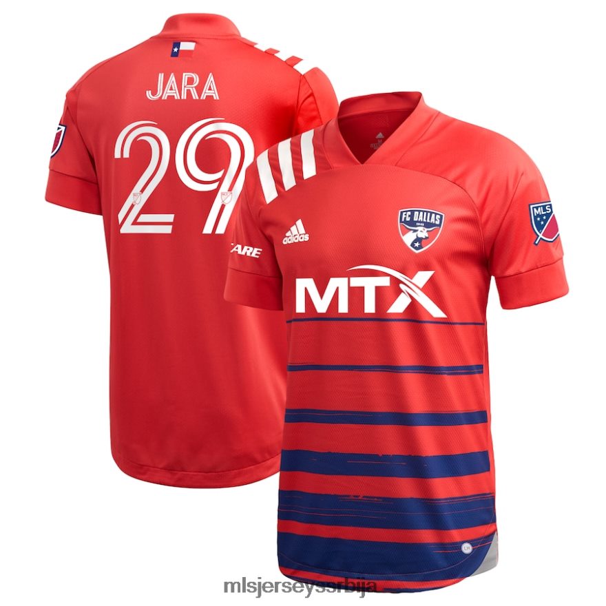 MLS Jerseys мушкарци Фц Далас Францо Јара Адидас Ред 2021 примарни аутентични дрес играча PLB4H81385 дрес