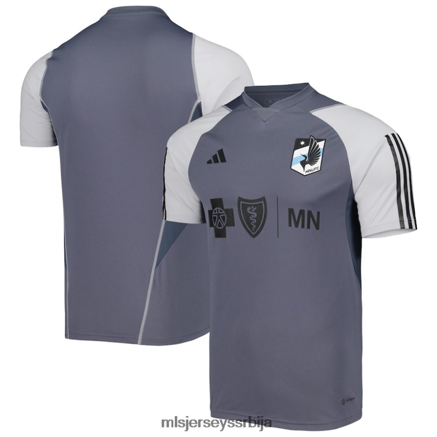 MLS Jerseys мушкарци Минесота Унитед ФЦ Адидас сиви дрес за тренинг на терену 2023 PLB4H8612 дрес