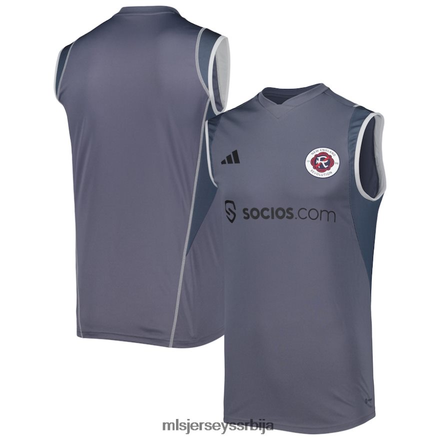 MLS Jerseys мушкарци Нев енгланд револутион адидас сиви дрес без рукава на терену 2023 PLB4H8573 дрес