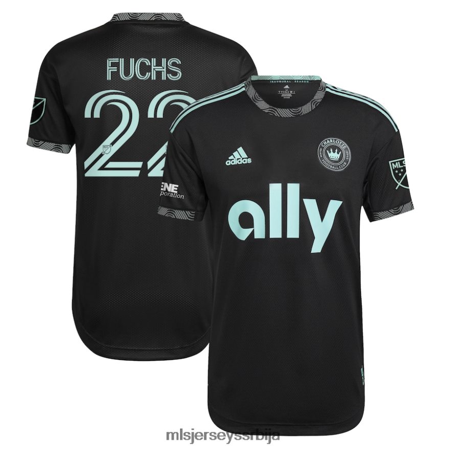 MLS Jerseys мушкарци цхарлотте фц цхристиан фуцхс адидас црни 2022 ново исковани аутентични дрес играча PLB4H8541 дрес