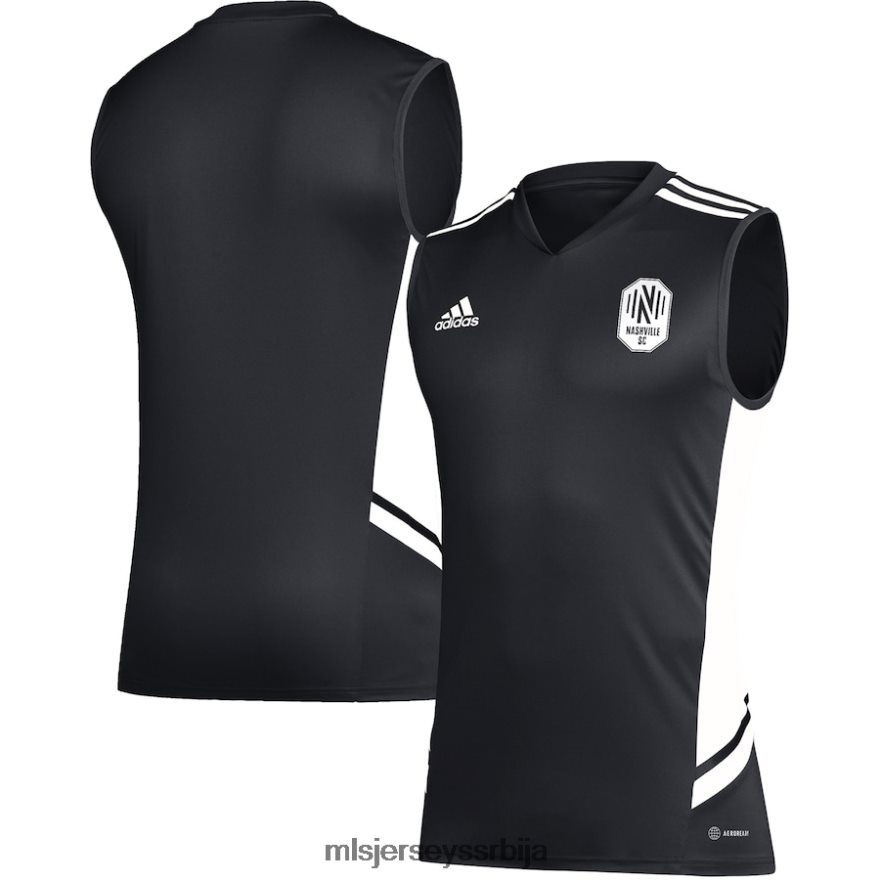 MLS Jerseys мушкарци насхвилле сц адидас црно-бели дрес за обуку без рукава PLB4H8597 дрес