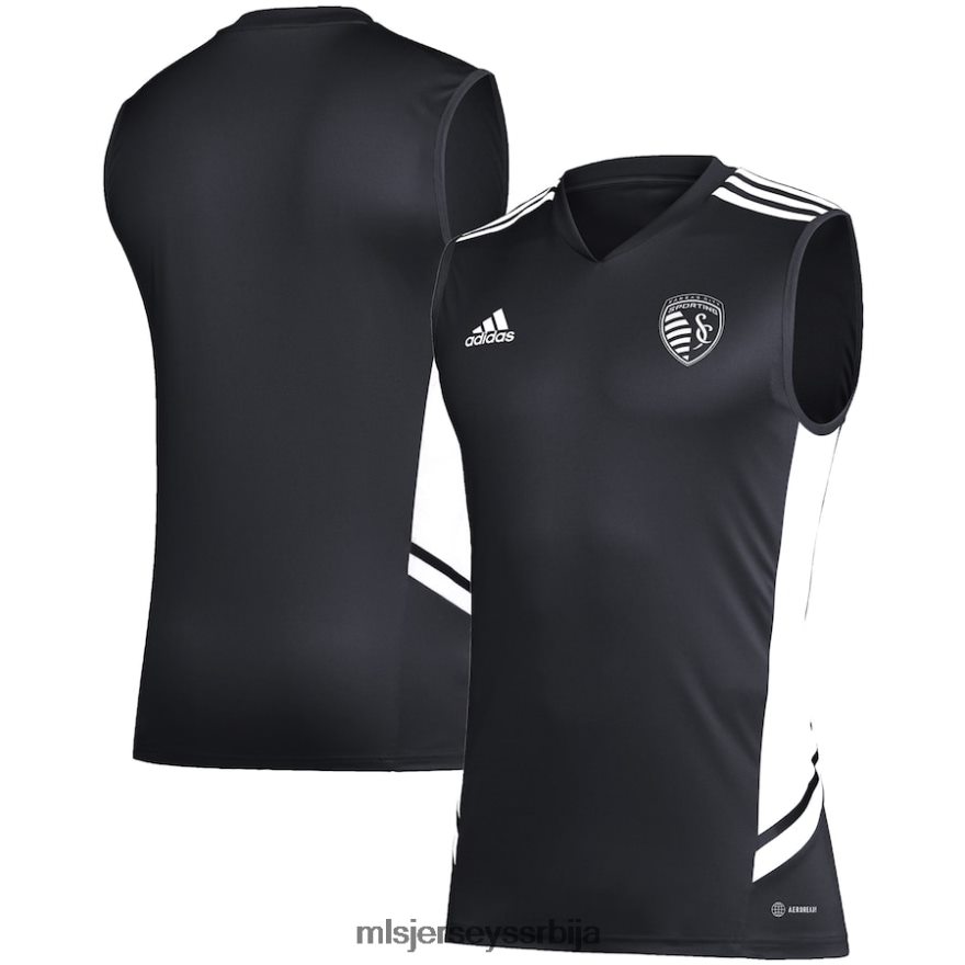 MLS Jerseys мушкарци спортски канзас сити адидас црно-бели дрес за обуку без рукава PLB4H8428 дрес