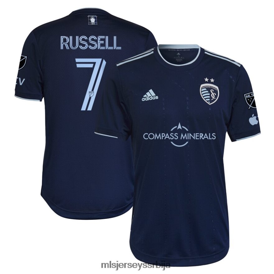MLS Jerseys мушкарци спортски Канзас Сити Џони Расел адидас плави 2023 државна линија 3.0 аутентичан играчки дрес PLB4H8736 дрес